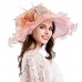Elegant  Lace Wide Brim Kentucky Derby Sun Hat Wedding Tea Party Church Cap  eb-10647132